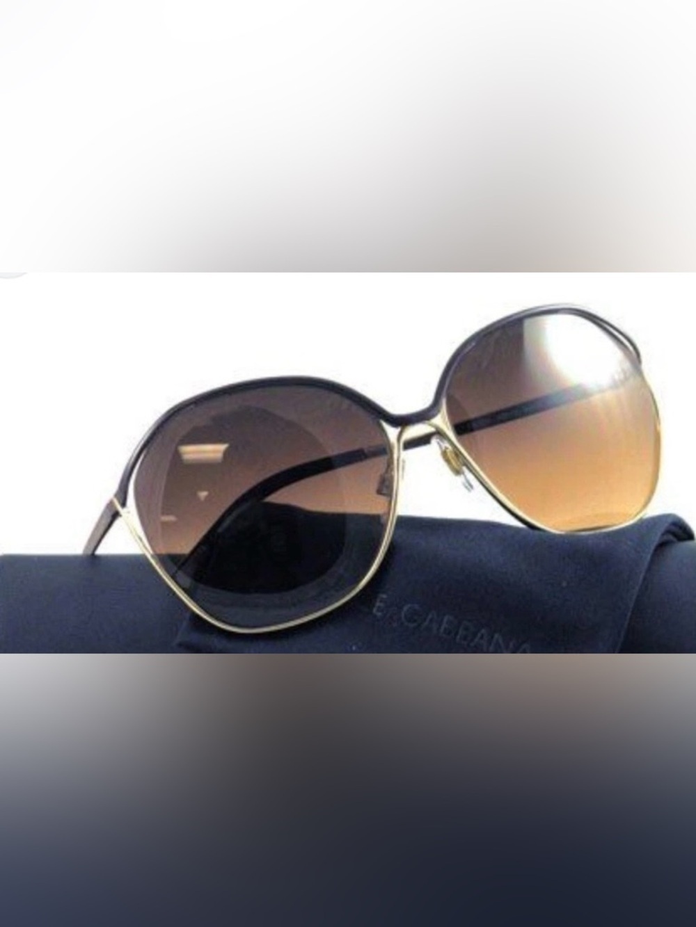 Dolce & Gabbana Aviator Sunglasses DG2091 AUTHENTIC 034/ 13-5916 Gold Gradient